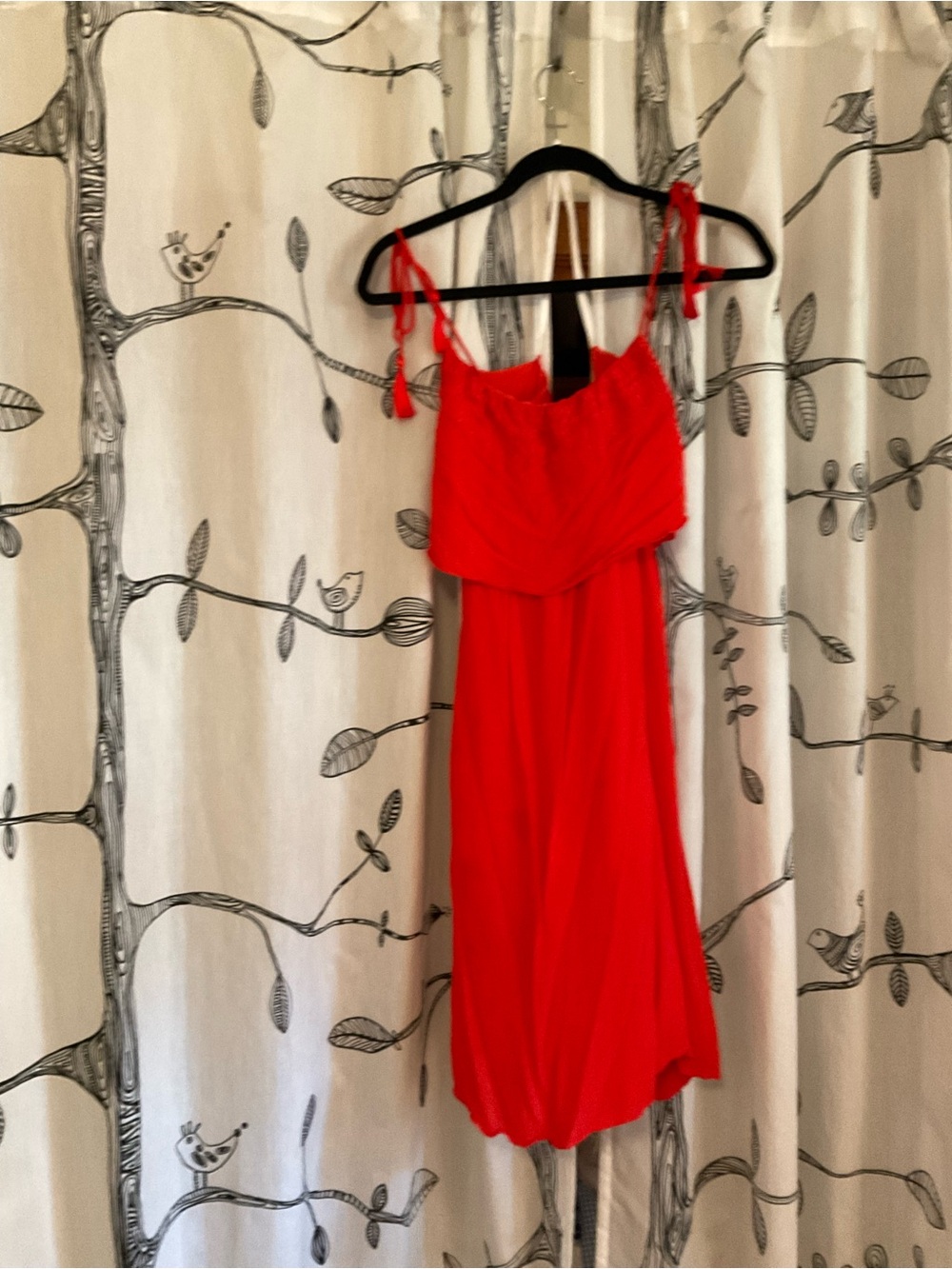 Laundry By Shelli Segal Red Tie-Shoulder Mini Dress